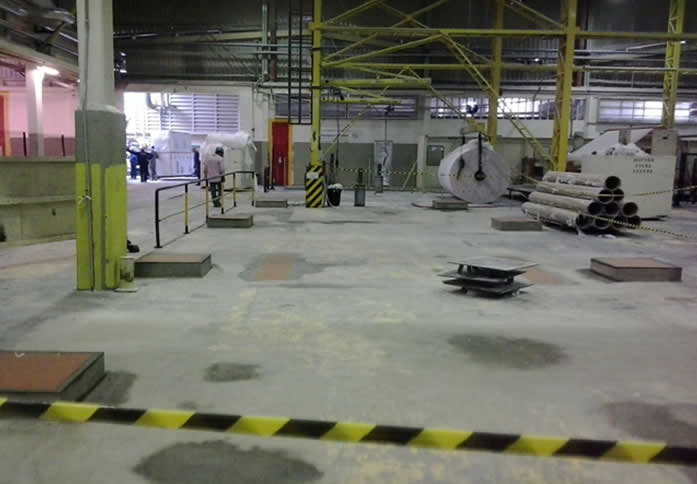 Constru��o de base estrutural para instala��o de monovia de 10 toneladas na unidade da Melhoramentos CMPC de Caieiras